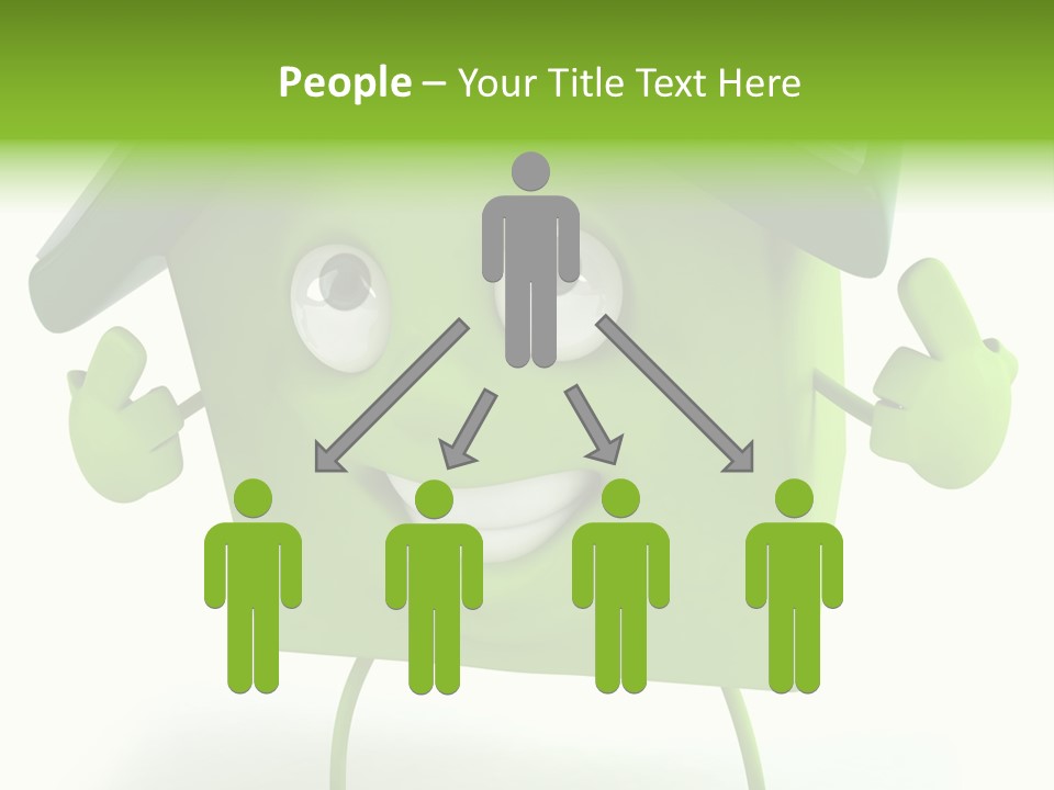 A Green House With A Solar Panel On Top Of It PowerPoint Template