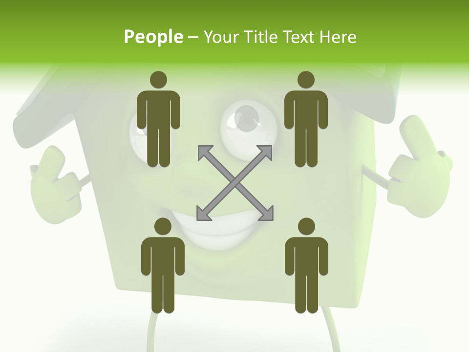 A Green House With A Solar Panel On Top Of It PowerPoint Template