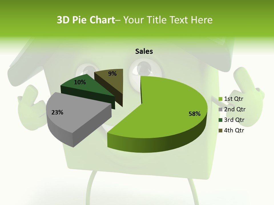 A Green House With A Solar Panel On Top Of It PowerPoint Template