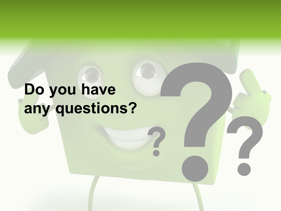 A Green House With A Solar Panel On Top Of It PowerPoint Template