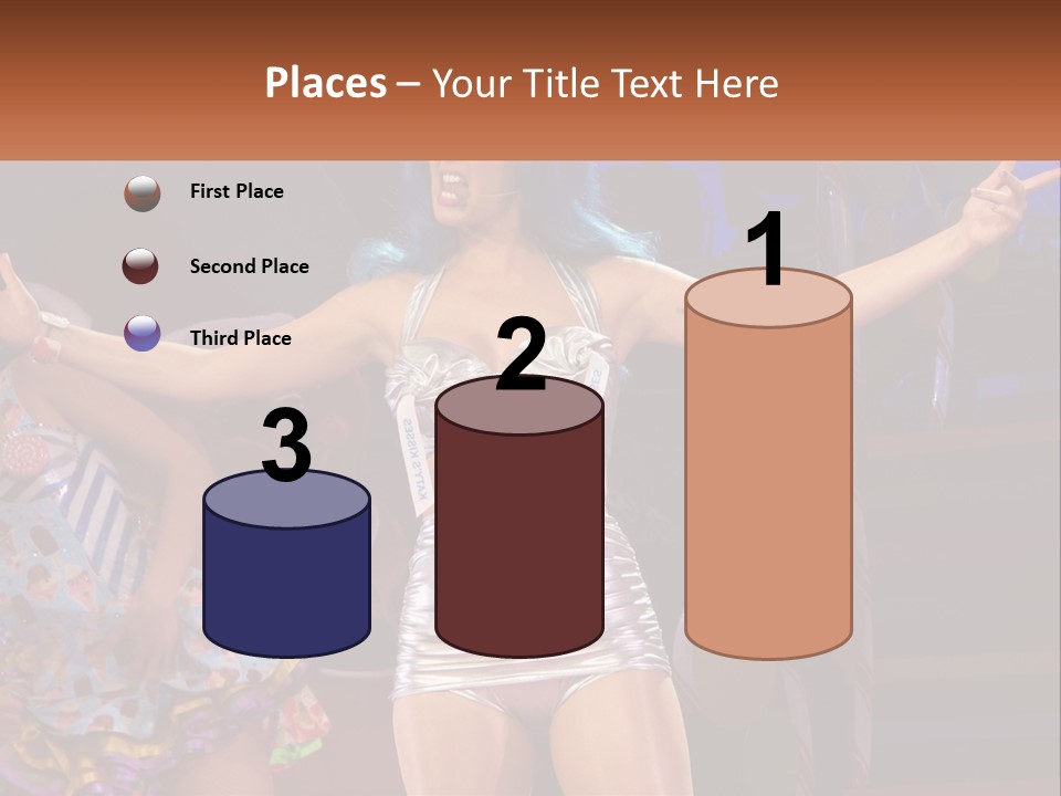 A Woman In A Silver Outfit On Stage PowerPoint Template