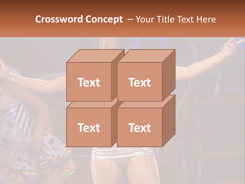 A Woman In A Silver Outfit On Stage PowerPoint Template