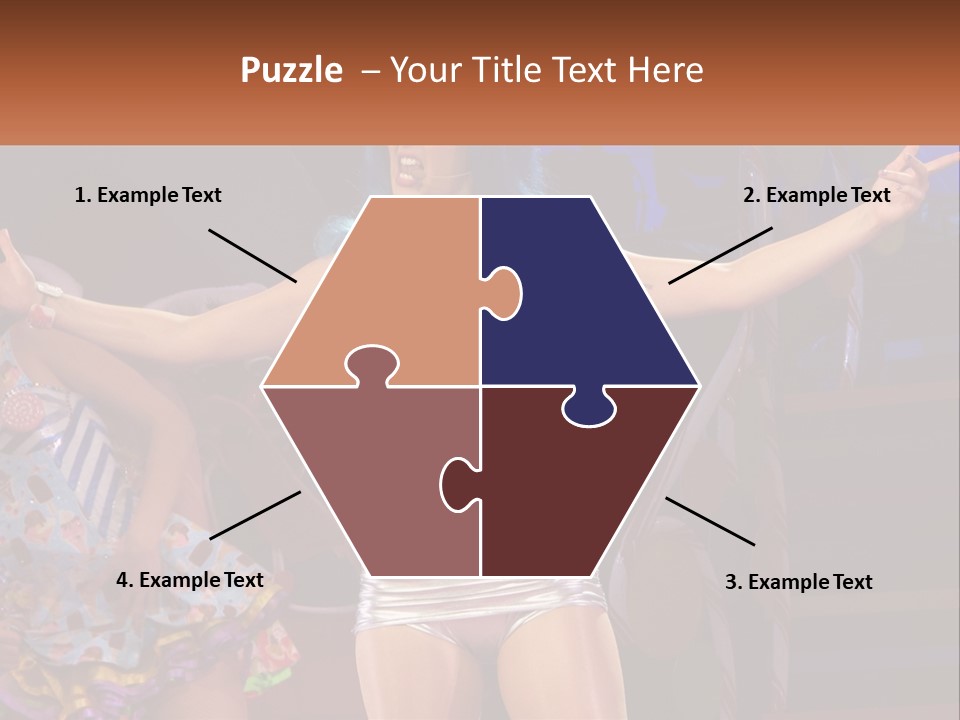 A Woman In A Silver Outfit On Stage PowerPoint Template