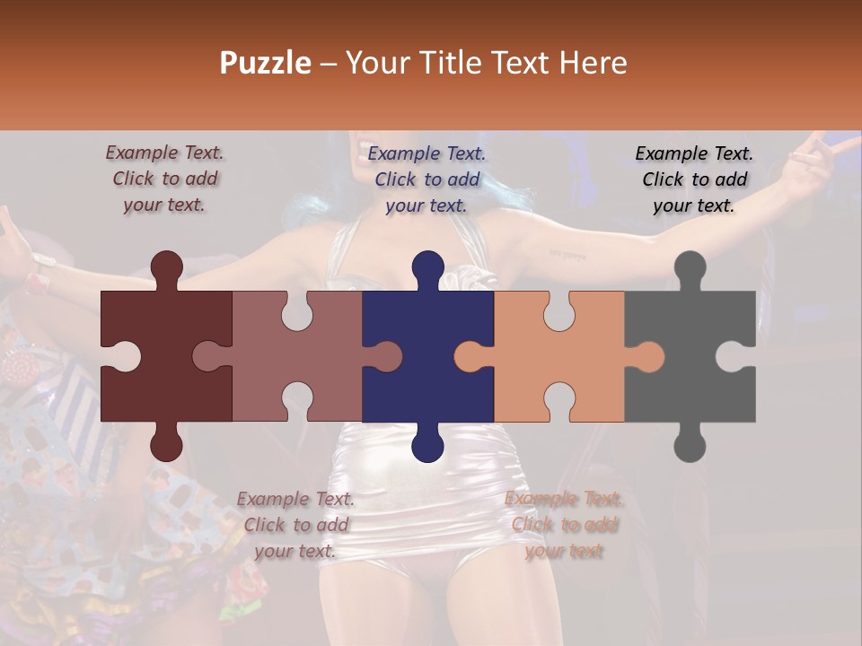 A Woman In A Silver Outfit On Stage PowerPoint Template