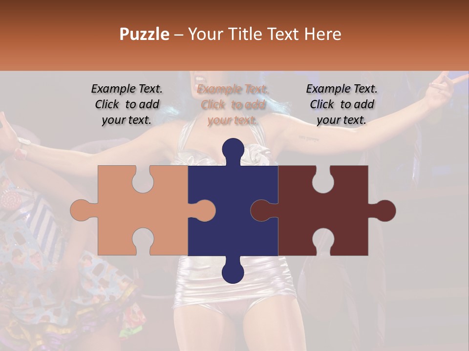 A Woman In A Silver Outfit On Stage PowerPoint Template