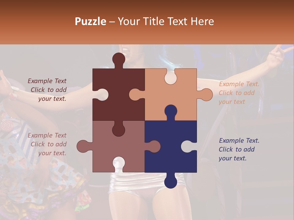 A Woman In A Silver Outfit On Stage PowerPoint Template