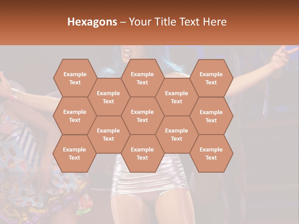 A Woman In A Silver Outfit On Stage PowerPoint Template