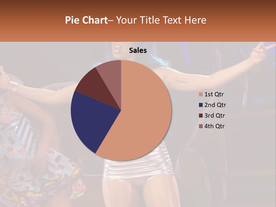 A Woman In A Silver Outfit On Stage PowerPoint Template