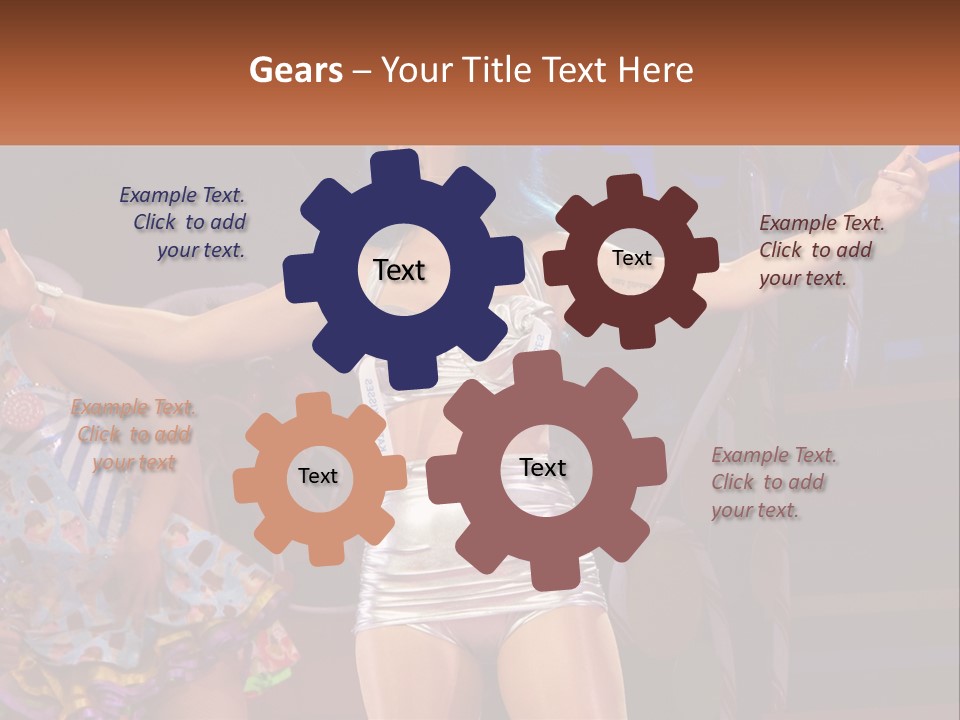 A Woman In A Silver Outfit On Stage PowerPoint Template