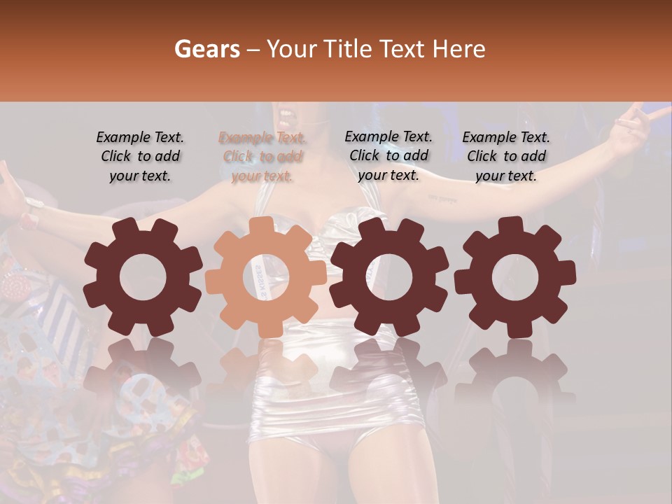 A Woman In A Silver Outfit On Stage PowerPoint Template