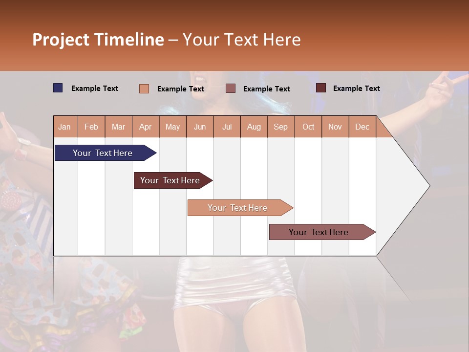 A Woman In A Silver Outfit On Stage PowerPoint Template