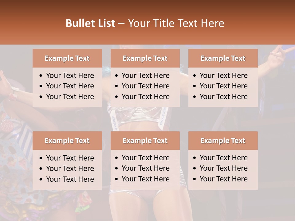 A Woman In A Silver Outfit On Stage PowerPoint Template