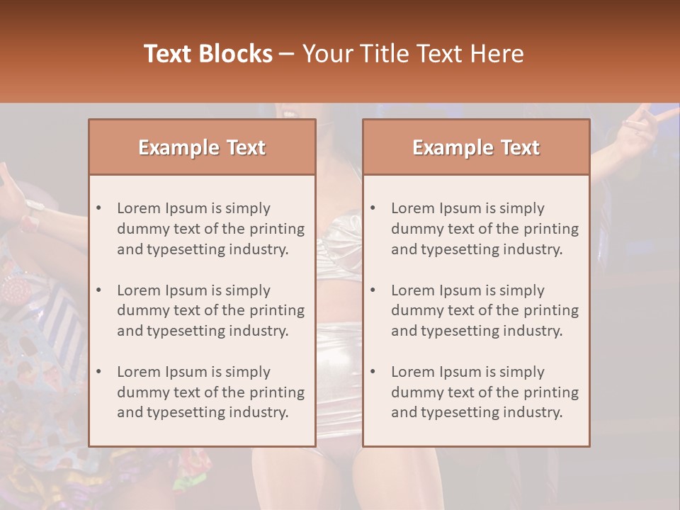 A Woman In A Silver Outfit On Stage PowerPoint Template