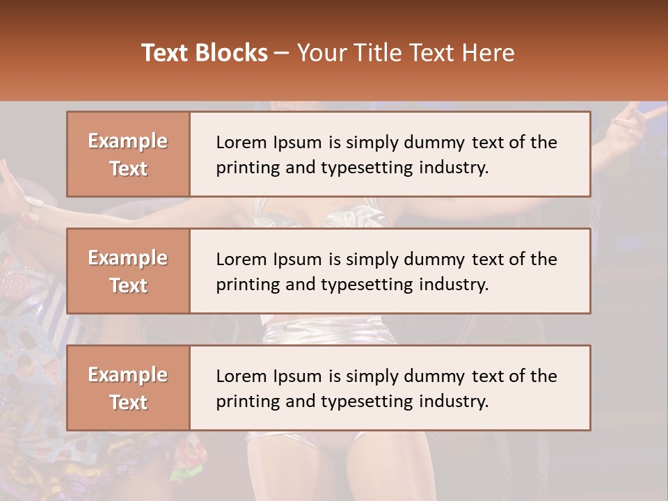 A Woman In A Silver Outfit On Stage PowerPoint Template