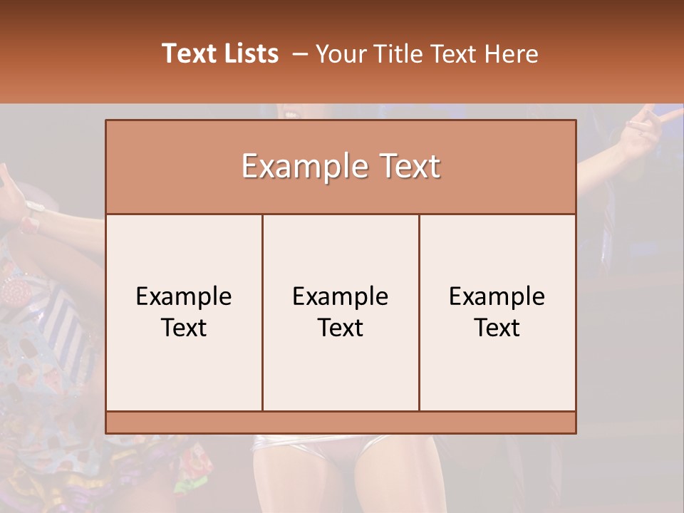 A Woman In A Silver Outfit On Stage PowerPoint Template