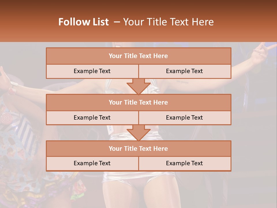 A Woman In A Silver Outfit On Stage PowerPoint Template