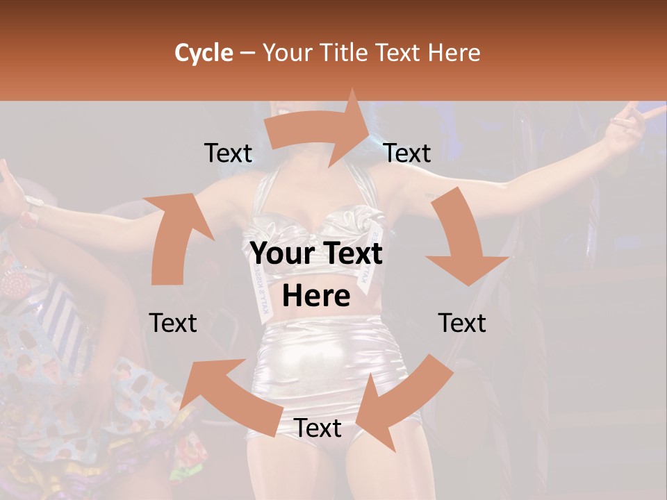 A Woman In A Silver Outfit On Stage PowerPoint Template