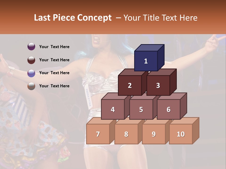 A Woman In A Silver Outfit On Stage PowerPoint Template