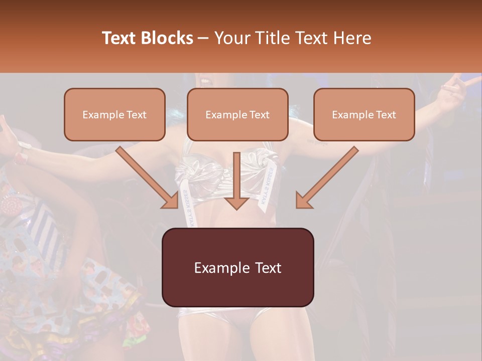 A Woman In A Silver Outfit On Stage PowerPoint Template