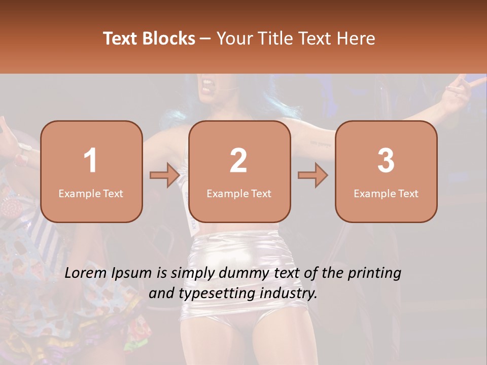 A Woman In A Silver Outfit On Stage PowerPoint Template