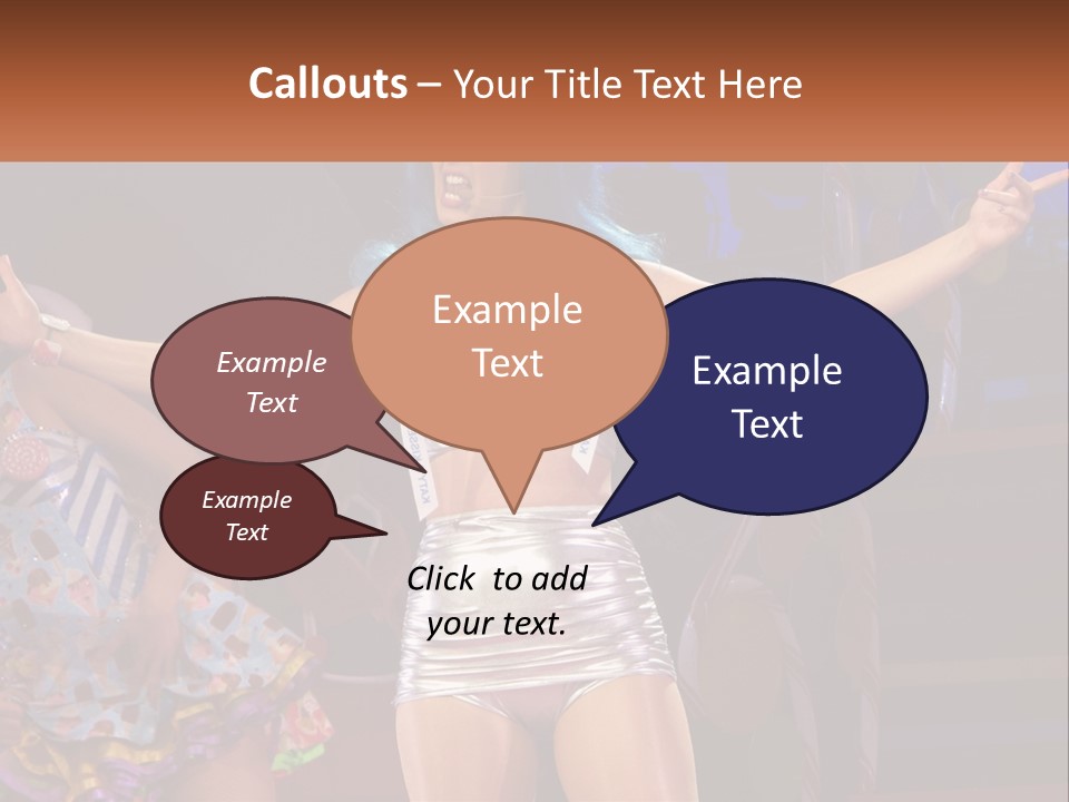 A Woman In A Silver Outfit On Stage PowerPoint Template