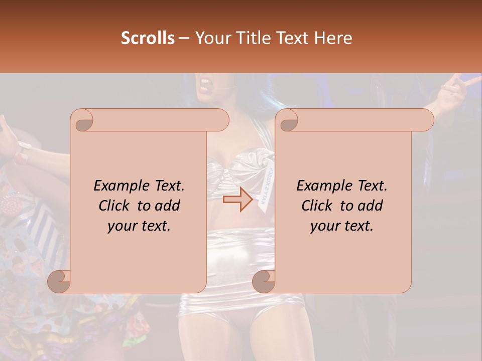 A Woman In A Silver Outfit On Stage PowerPoint Template