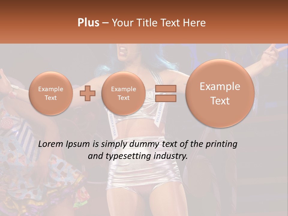 A Woman In A Silver Outfit On Stage PowerPoint Template