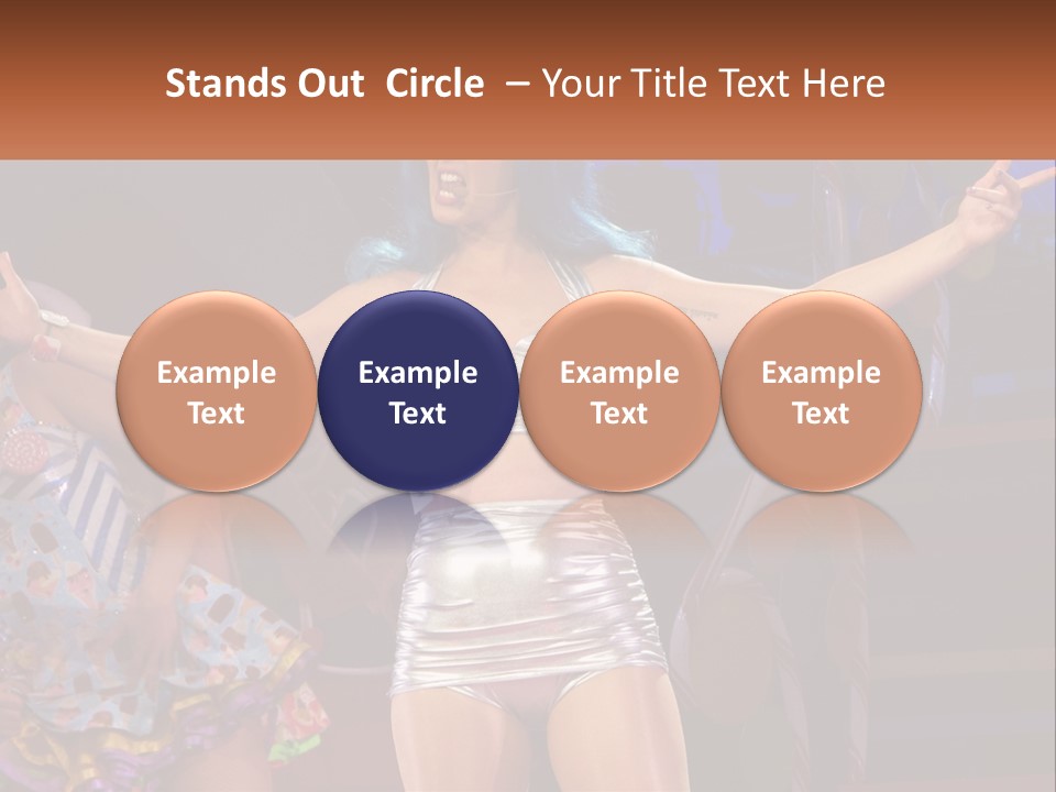 A Woman In A Silver Outfit On Stage PowerPoint Template