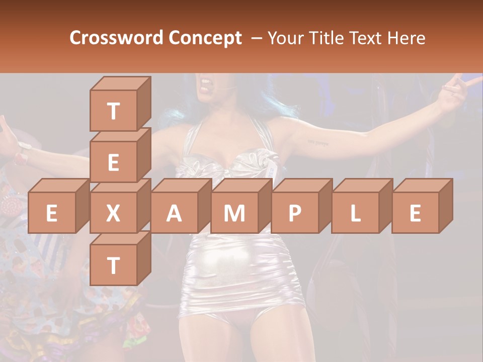 A Woman In A Silver Outfit On Stage PowerPoint Template