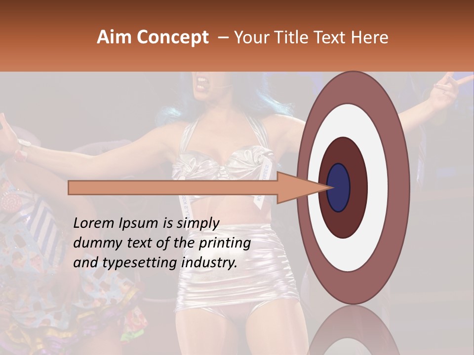 A Woman In A Silver Outfit On Stage PowerPoint Template