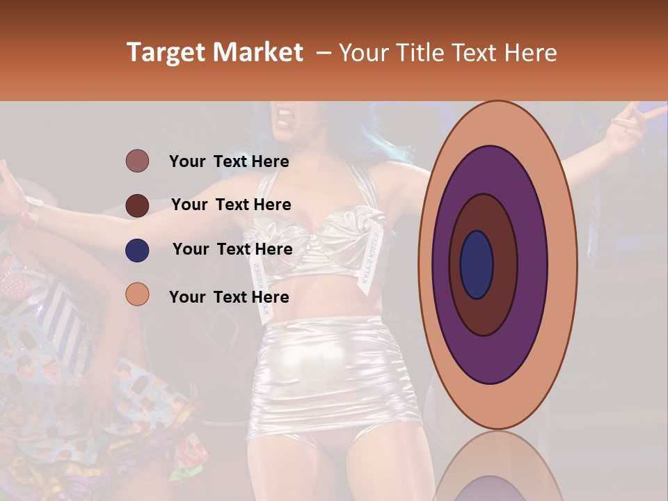 A Woman In A Silver Outfit On Stage PowerPoint Template