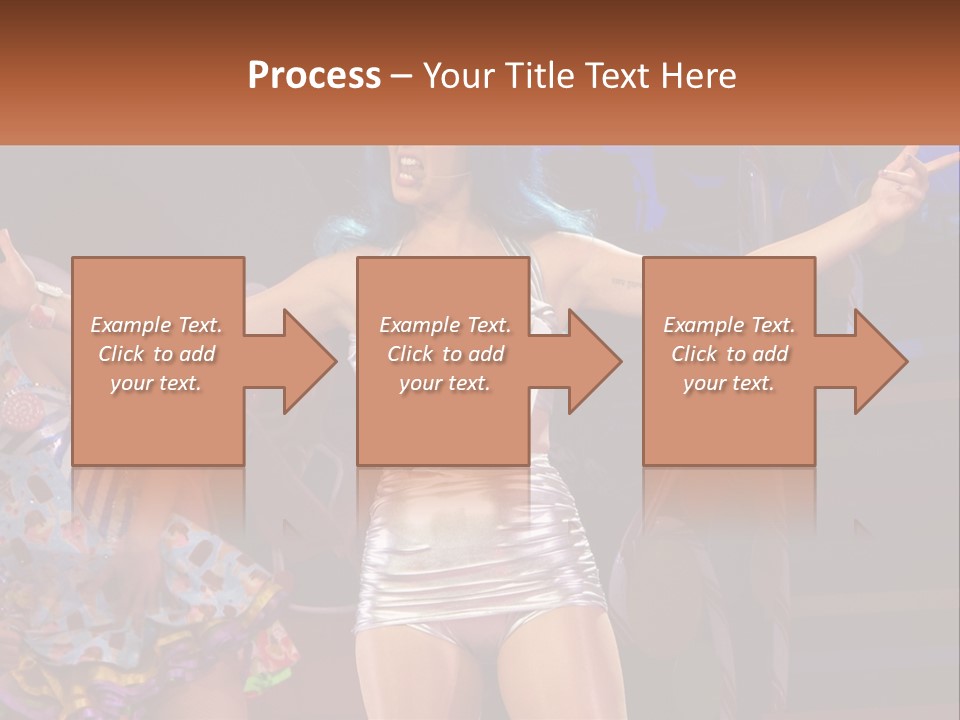 A Woman In A Silver Outfit On Stage PowerPoint Template