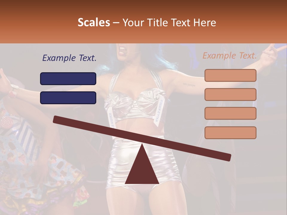 A Woman In A Silver Outfit On Stage PowerPoint Template