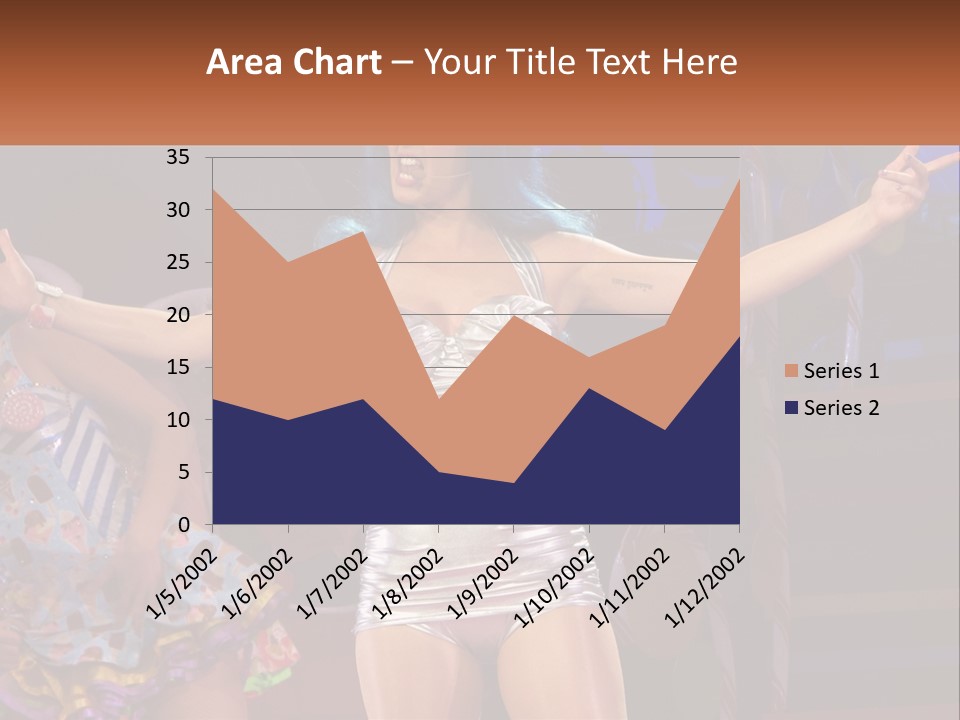 A Woman In A Silver Outfit On Stage PowerPoint Template