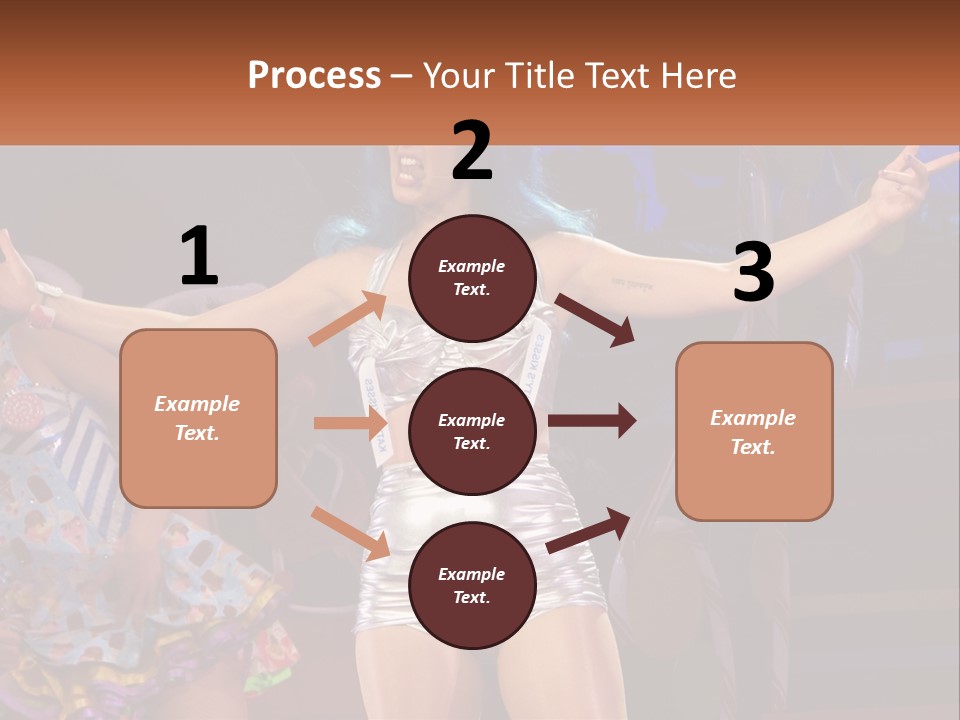 A Woman In A Silver Outfit On Stage PowerPoint Template