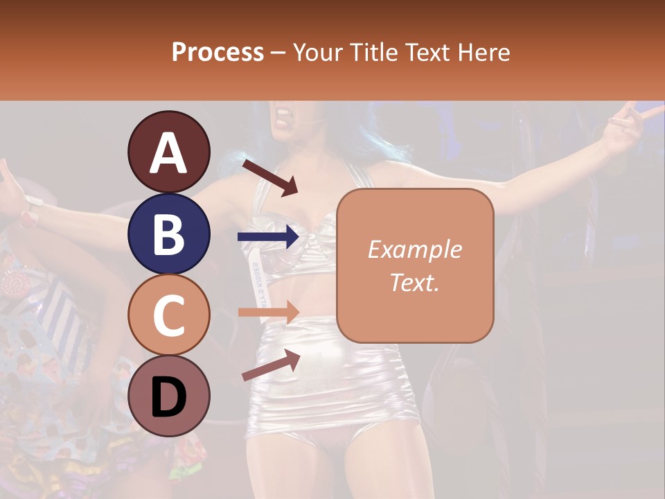 A Woman In A Silver Outfit On Stage PowerPoint Template