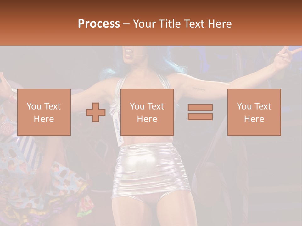 A Woman In A Silver Outfit On Stage PowerPoint Template