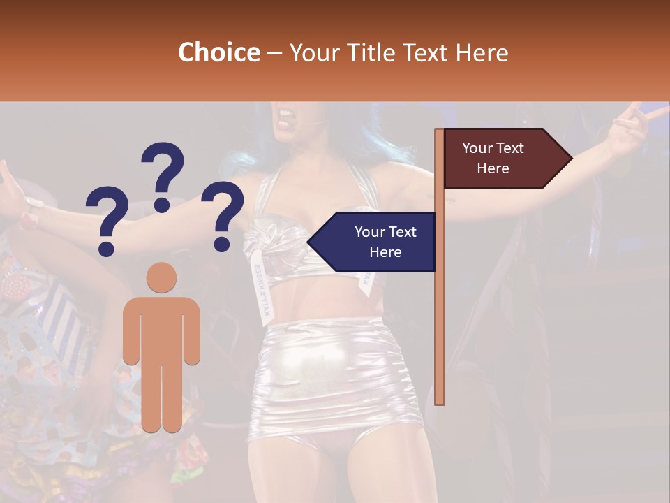 A Woman In A Silver Outfit On Stage PowerPoint Template