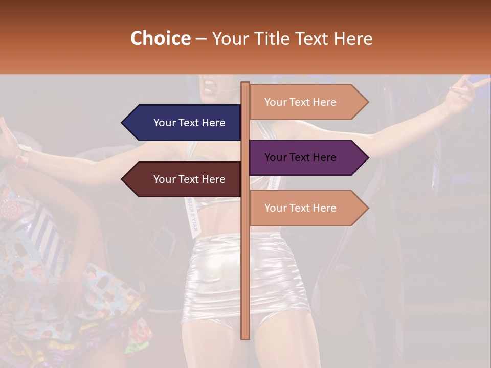 A Woman In A Silver Outfit On Stage PowerPoint Template