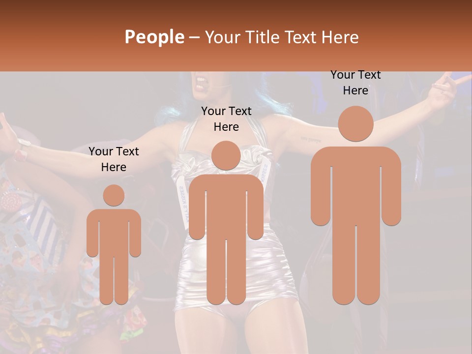 A Woman In A Silver Outfit On Stage PowerPoint Template