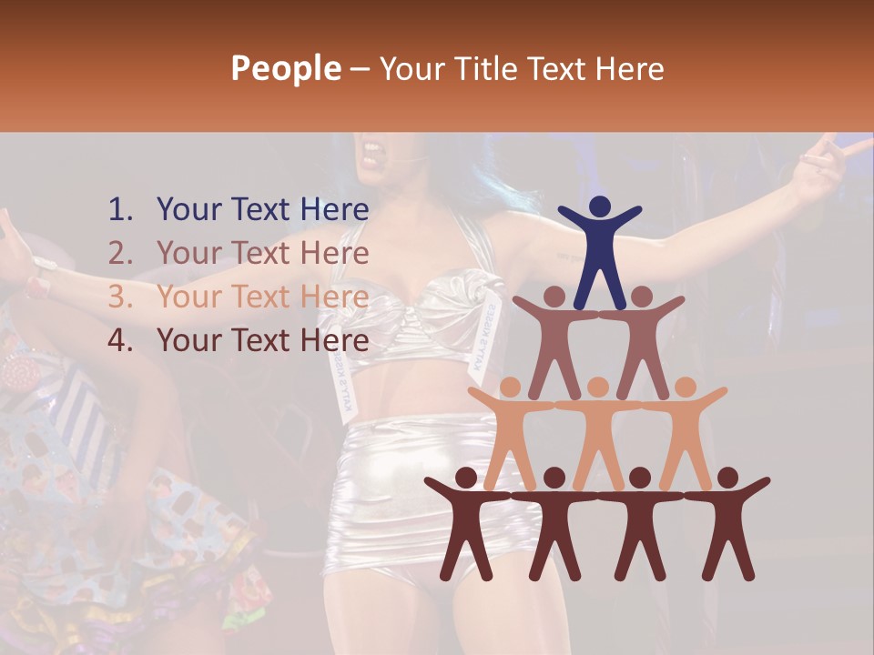 A Woman In A Silver Outfit On Stage PowerPoint Template