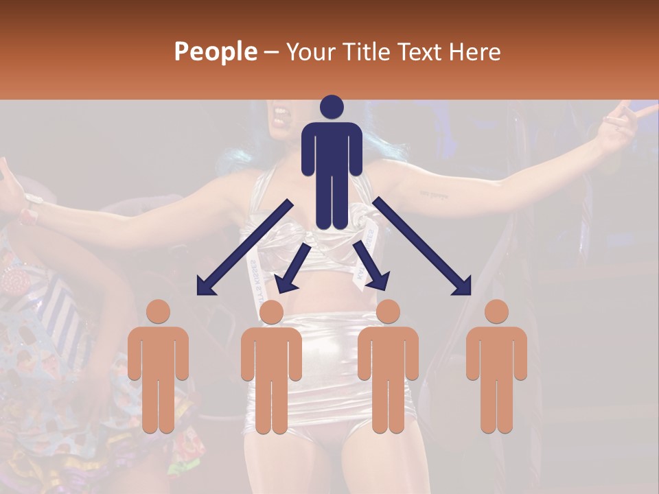 A Woman In A Silver Outfit On Stage PowerPoint Template