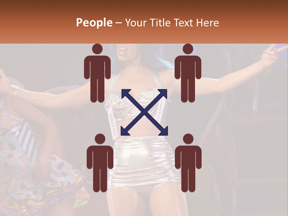 A Woman In A Silver Outfit On Stage PowerPoint Template