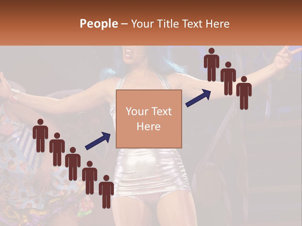 A Woman In A Silver Outfit On Stage PowerPoint Template