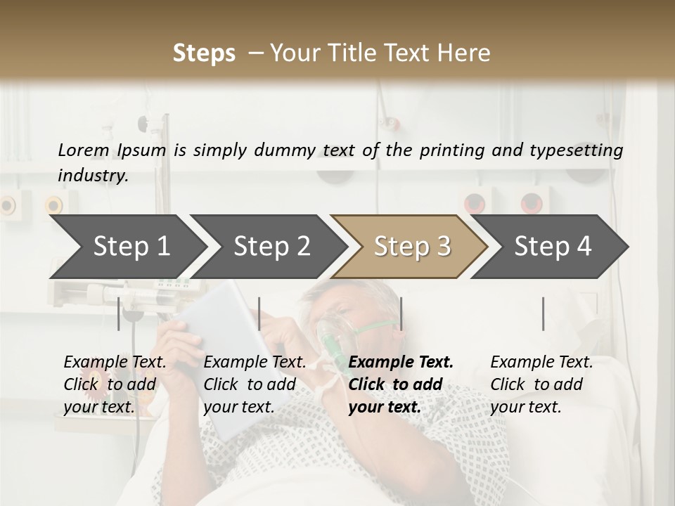 A Man Laying In A Hospital Bed Reading A Book PowerPoint Template
