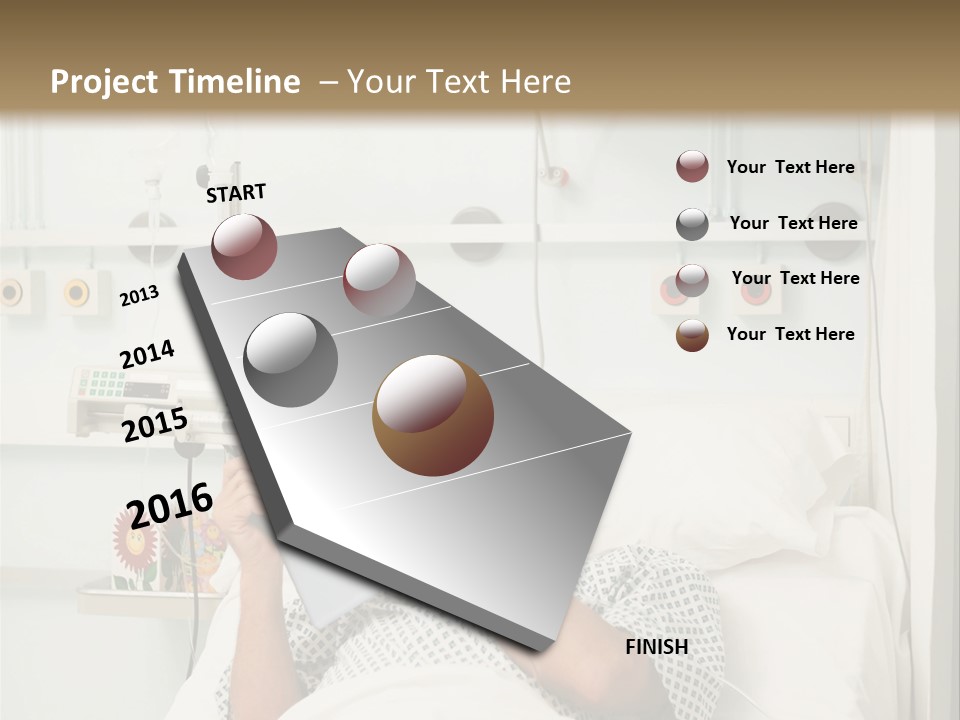 A Man Laying In A Hospital Bed Reading A Book PowerPoint Template