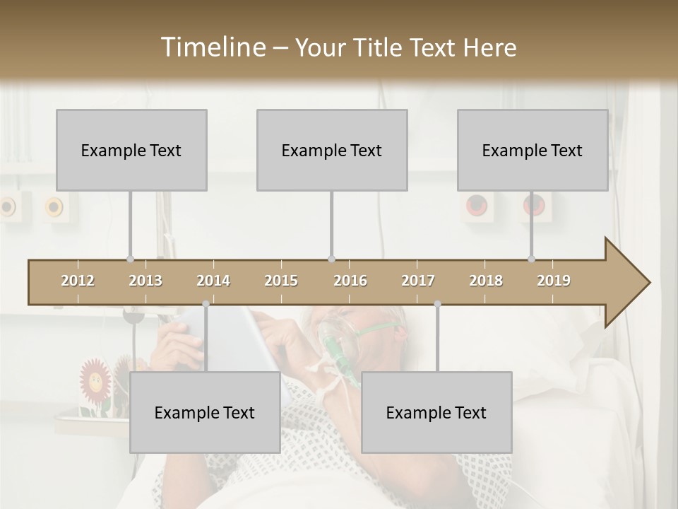 A Man Laying In A Hospital Bed Reading A Book PowerPoint Template