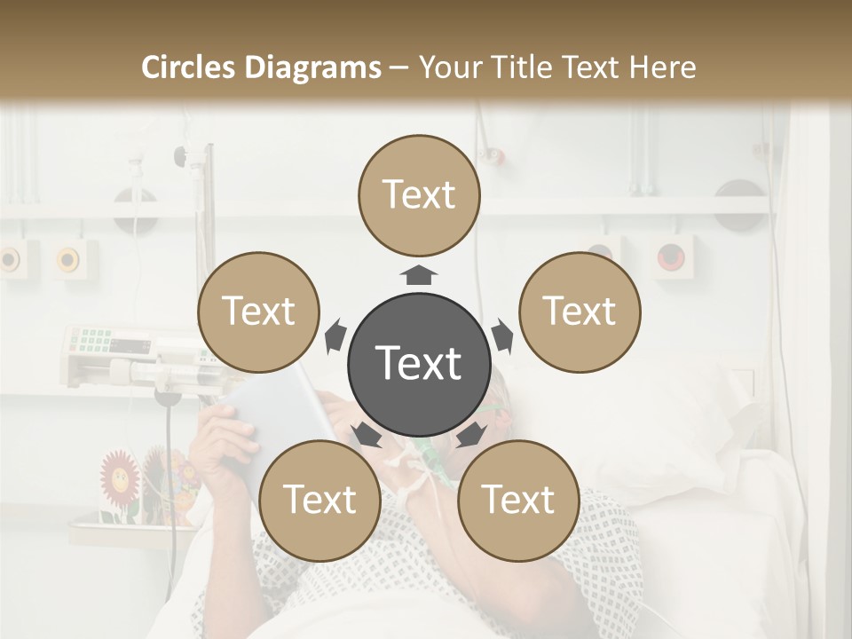 A Man Laying In A Hospital Bed Reading A Book PowerPoint Template