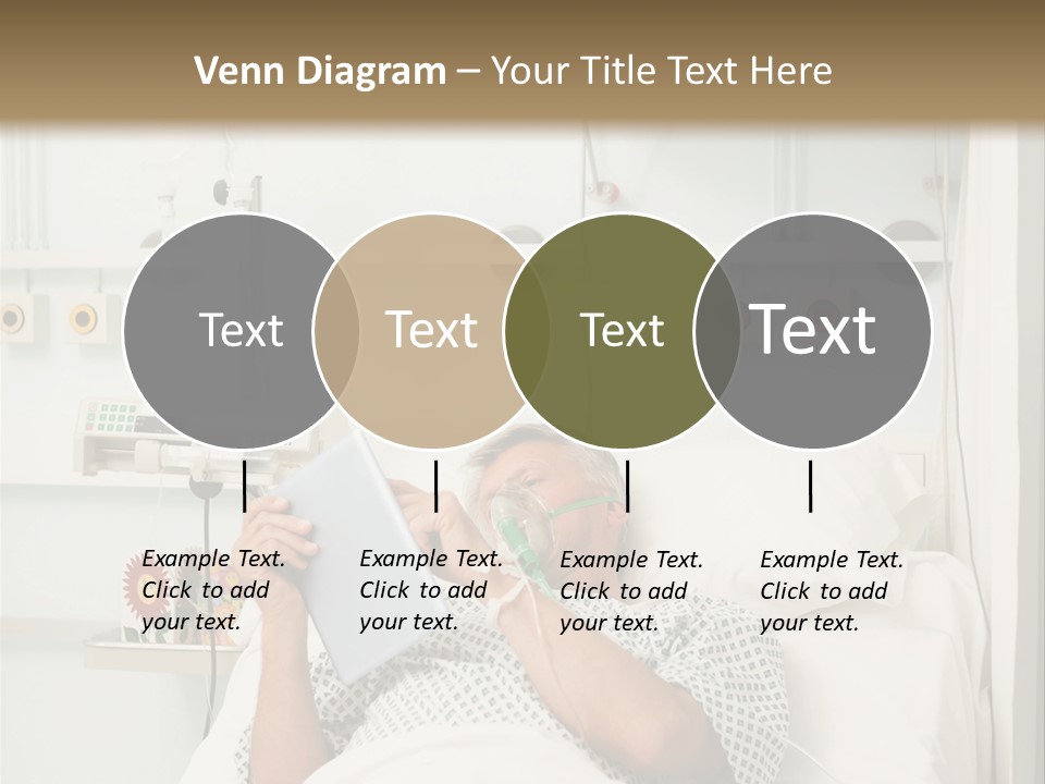 A Man Laying In A Hospital Bed Reading A Book PowerPoint Template