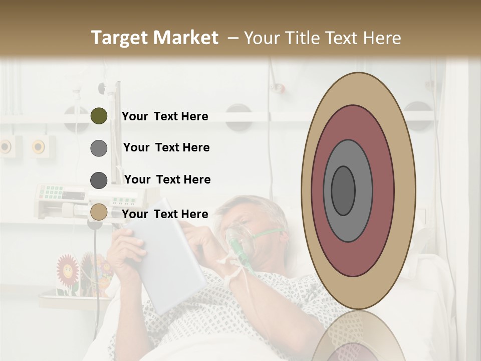 A Man Laying In A Hospital Bed Reading A Book PowerPoint Template